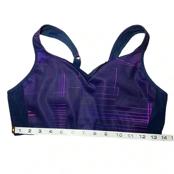 Women's Brooks Convertible Sports Bra Matrix Navy Print - Picture 7 of 16